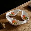 Axyaa White Ceramic Dinner Plate for Family Party, Restaurant Main Dish & Dessert Plate