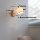Axyaa Rotatable Vintage LED Wall Sconce Walnut Wood Loft Bedroom Light