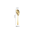 Axyaa Stainless Steel Long Handle Soup Spoon Ice Cream Teaspoons Coffee Spoons