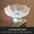 Axyaa Lotus Fruit Plate: Pink Nut Refreshment Plate for Living Room Coffee Table