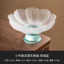 Axyaa Lotus Fruit Plate: Pink Nut Refreshment Plate for Living Room Coffee Table