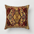 Axyaa Red Moroccan Short Plush Ethnic Style Cushion Cover for Home Decoration