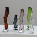 Axyaa Glass Vase Branch Fork Shape Thick Straight Bottle Floral Arrangement Accessories