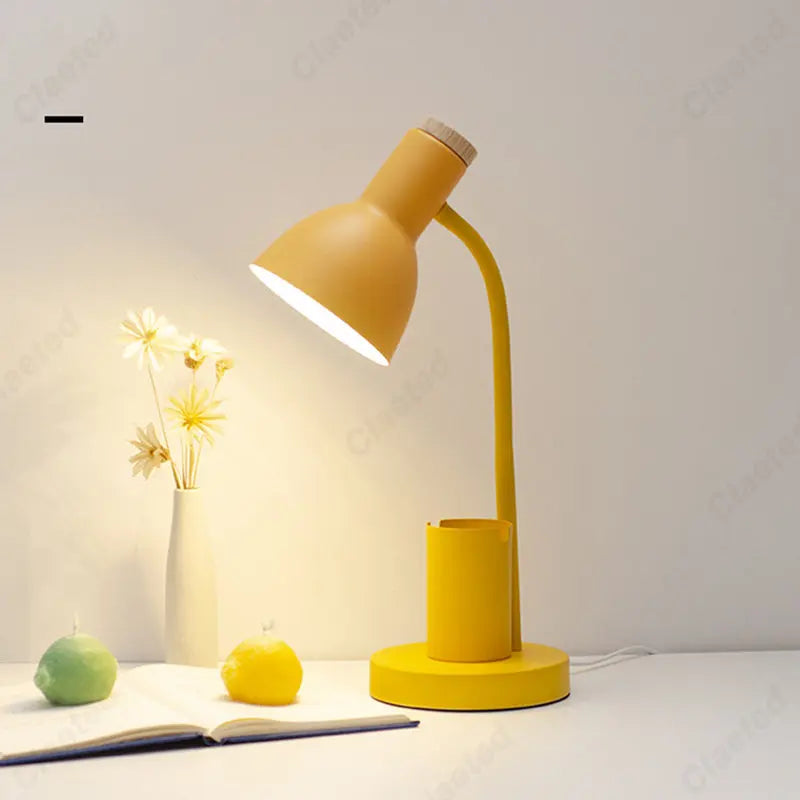 Nordic Cute Desk Lamp with Pen Holder: Axyaa Brand