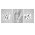 Axyaa Ayat Al Kursi Islamic Quran Gray Bohemia Canvas Wall Art Print