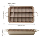 Axyaa Non-Stick Square Lattice Brownie Pan for Baking Delicious Desserts