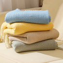 Axyaa Herringbone Faux Cashmere Throw Blanket - Lightweight Cozy for Bed or Sofa