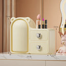 Axyaa Rotating Makeup Brush Holder with Drawer and Dustproof Lid