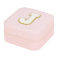 Axyaa Sequin Letter Jewelry Box with Mirror - Cute Portable Organizer Gift