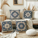 Axyaa Retro Floral Pattern Pillowcase: Ethnic Style Room Decoration Sofa Pillow Cover
