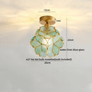 Axyaa Nordic Flower Ball LED Ceiling Chandelier Glass Copper Modern Hallway Decor