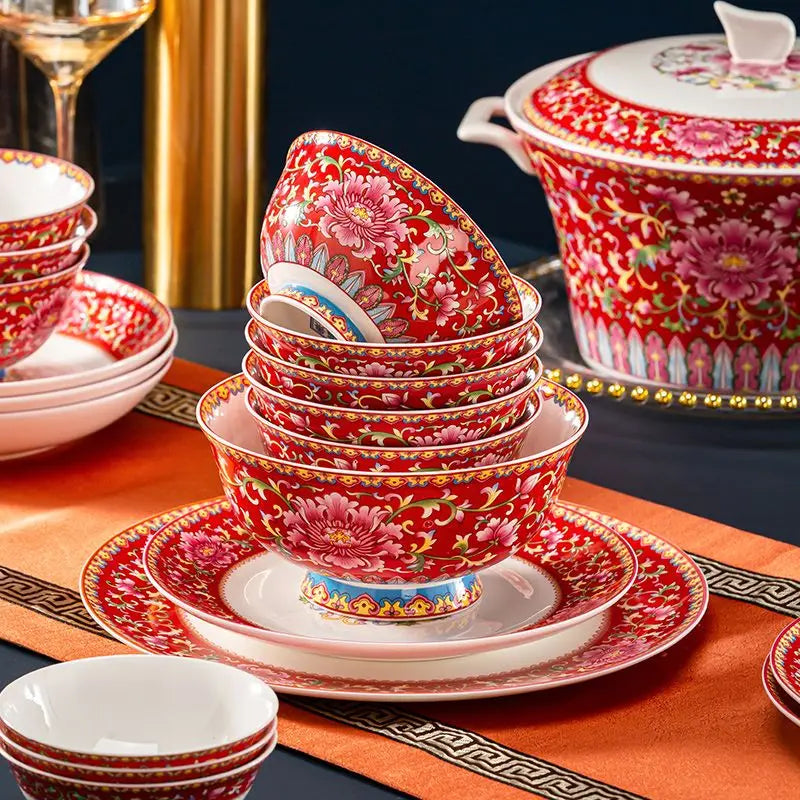 Axya™ Luxury 70-Piece Bone Dinnerware & Chopsticks Set