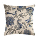 Axyaa Country Flower Bird Series Linen Pillowcase 45*45cm