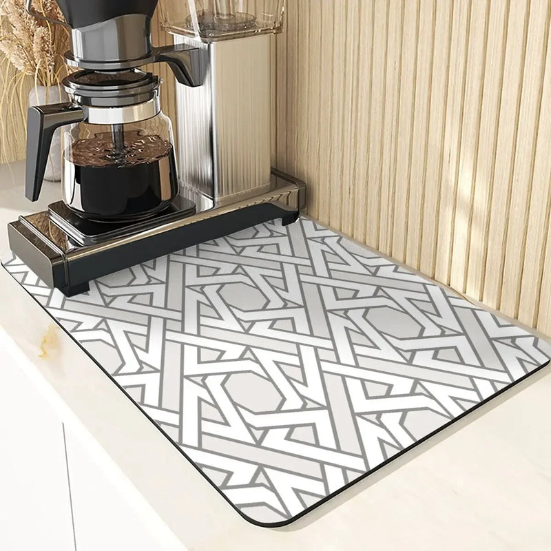 Axyaa Yellow Non-Slip Diatoms Drying Mat for Kitchen Counter-Limited Offer!