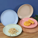 Axyaa Wheat Straw Tableware Set - 24PCS Dining Plate Bowl Cup Knife Spoon