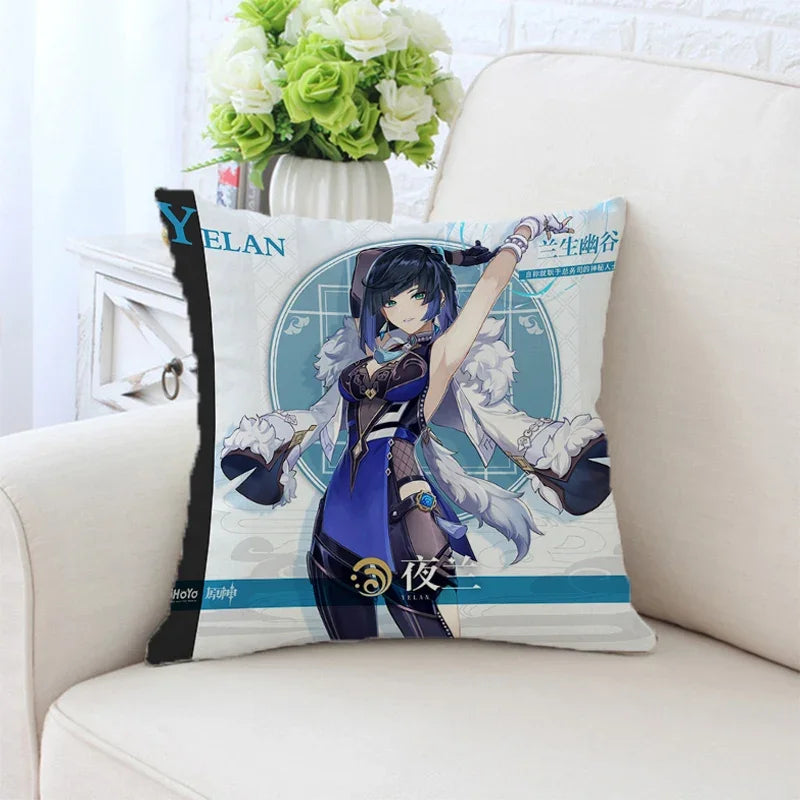 Axyaa Anime Pillow Cover 45x45, Decorative Cushion for Sofa, Bed, Home Decor