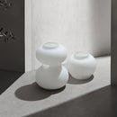 Axyaa Frosted White Gourd Glass Vase - Home Decor & Flower Vase