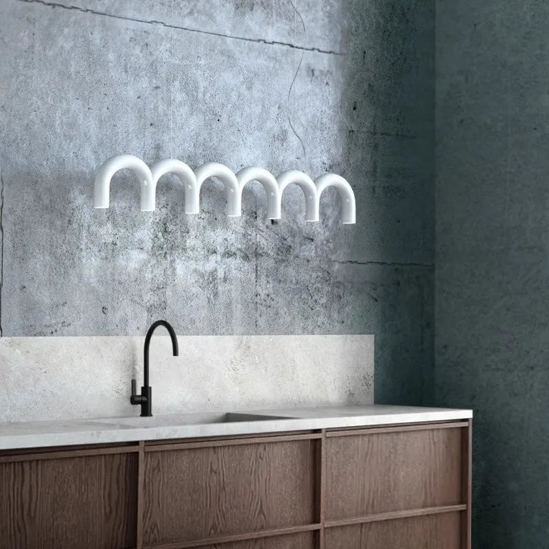 Axyaa U-shaped Chandelier: Nordic Modern Living Room Minimalist Cream Style