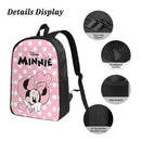 Axyaa Pink Heart Minnie Mouse Kids Backpack Lunch Box Set