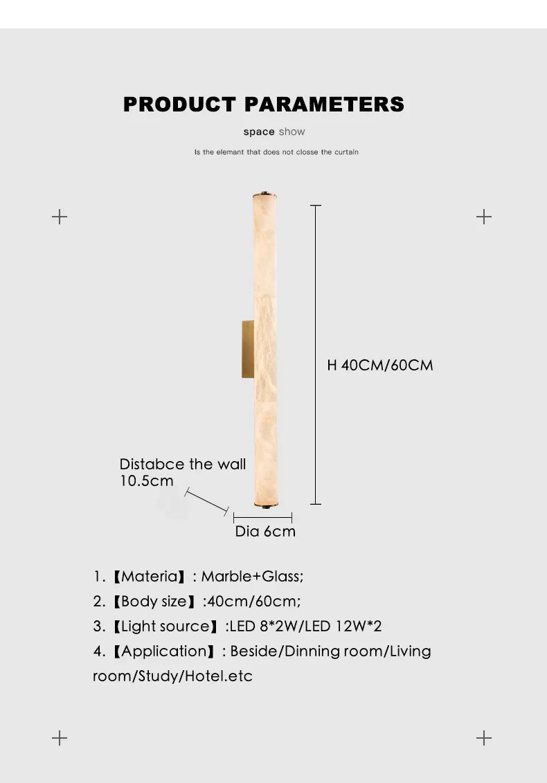 Modern Marble Wall Lamp Axyaa Living Room Bedroom Staircase Hallway Lighting