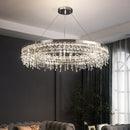 Luxury Crystal LED Chandelier by Axyaa - Elegant Circle Rings Design for Stylish Living Room Decor