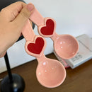 Axyaa Kawaii Bear Ceramic Kids Spoon: Cute Cartoon Hand Painted Tableware
