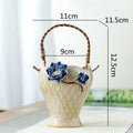 Rattan Hand Flower Pot Vase Succulent Plant Holder by Axyaa