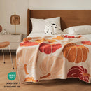 Axyaa Fluffy Microfiber Pumpkin Throw Blanket; Soft, Warm, Cozy for Home, Camping, Travel