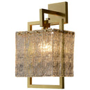 Axyaa Crystal Copper Square Wall Lamp for Modern Living Room, Bedroom, and Hallway