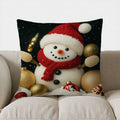Axyaa Snowflake & Ribbon Pillow Cover - Sofa, Bedroom, Car Cushion Cover