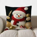 Axyaa Snowflake & Ribbon Pillow Cover - Sofa, Bedroom, Car Cushion Cover