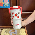 Axyaa Stainless Steel Double Drinking Thermos Vacuum Tumbler with Straw Cup