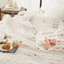 Chunky Knit Blanket 60x80 - Soft Chenile Throw for Couch by Axyaa