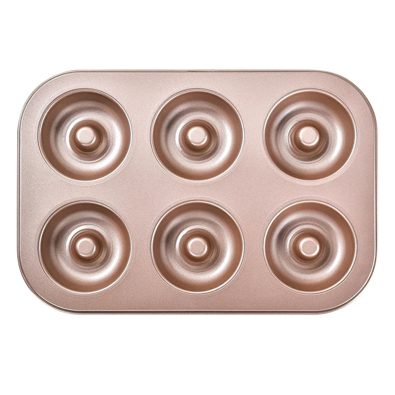 Axyaa 6 Hole Non-Stick Cake & Pastry Mould - Carbon Steel Baking Tray