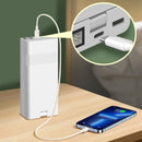 Axyaa Foldable LED Desk Lamp with Clock and USB Charging