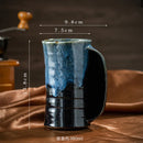 Axyaa Kiln Style Ceramic Coffee Cup Retro Large Capacity Mug Home Drinking Utensil