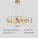 Axyaa Modern LED Glass Ceiling Chandeliers for Dining Living Room