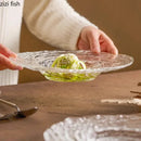 Axyaa Glass Ripple Plate Set for Molecular Cuisine Restaurant Tableware