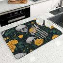 Axyaa Absorbent Anti-slip Coffee Dish Mat | Quick Dry Draining Pad for Kitchen/Bathroom