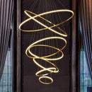 Axyaa Staircase Chandelier: Modern LED Pendant Light for Living Room and Indoor Lighting