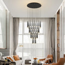 Axyaa Nordic Duplex LED Chandelier, Villa Pendant Lights for Circular Staircase & Living Room