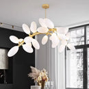 Axyaa Nordic Milk Glass Grape Chandelier: Smart LED Curve Lamp for Living & Dining Room