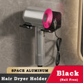 Axyaa Wall-Mounted Hair Dryer Holder: Metal Organizer for Bathroom Storage and Organization