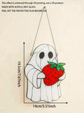 Axyaa Halloween Ghost Hanging Decor, Cute Strawberry Ghost Design - Window/Wall Ornaments