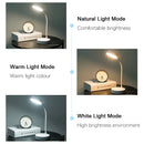 Axyaa LED Desk Lamp | 3-Levels Dimmable Touch Light | USB Rechargeable | Foldable Table Lamp