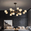 Axyaa Crystal Chandelier - Luxury Living Room & Dining Room Ceiling Light