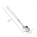 Stainless Steel Pearl Handle Spoons Set by Axyaa