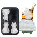 Axyaa Cat Ice Cube Mold - 4 Cavity Silicone Tray for Whiskey Cocktails