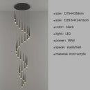 Axyaa Nordic Duplex LED Chandelier, Villa Pendant Lights for Circular Staircase & Living Room