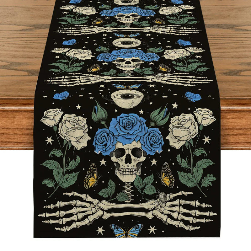 Axyaa Halloween Plants Table Runner: Indoor Outdoor Dining Decor